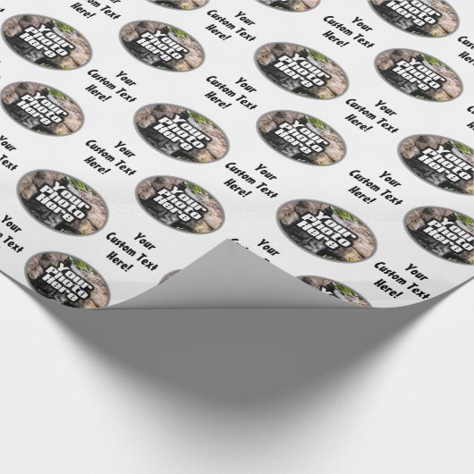 Personalisiertes 2-Foto-Wrapping Paper Geschenkpapier (Ecke)