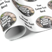 Personalisiertes 2-Foto-Wrapping Paper Geschenkpapier (Rolleneckpunkt)