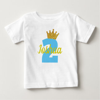 Personalisiertes 2. Geburtstag Crown Boy's Shirt
