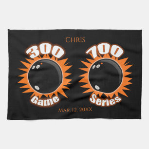 Personalisiertes 300-Spiel & 700-Serie Bowling Geschirrtuch