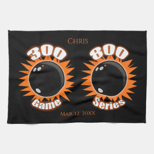 Personalisiertes 300-Spiel & 800-Serie Bowling-Küc Geschirrtuch