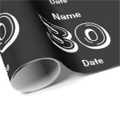 Personalisiertes 30. Geburtstag kundenspezifisches Geschenkpapier (Rolleneckpunkt)