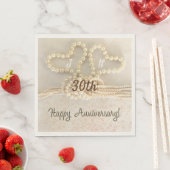 Personalisiertes 30. Pearl Anniversary Paper Napki Serviette (Beispiel)