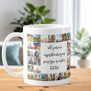 Personalisiertes 32-Foto Collage individuelles Ang Kaffeetasse