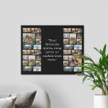 Personalisiertes 32-Foto Collage individuelles Ang Künstlicher Leinwanddruck<br><div class="desc">Erstellen Sie Ihre eigene,  individuelle Leinwand mit 32 Ihrer Lieblingsfotos und personalisiertem Text in Vintager Schrift.</div>