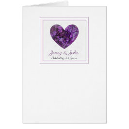 personalisiertes 33. Hochzeitstag lila Herz