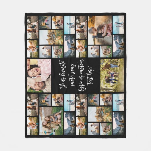 Personalisiertes 34-Foto Collage individuelles Ang Fleecedecke (Vorderseite)