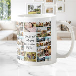 Personalisiertes 34-Foto Collage individuelles Ang Kaffeetasse<br><div class="desc">Erstellen Sie Ihre eigene, benutzerdefinierte Quote Foto Collage Tasse. Enthält 34 Ihrer Lieblingsbilder und personalisierten Text in moderner Kalligraphie-Typografie. Der Druck wird vorne und hinten wiederholt.</div>