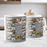 Personalisiertes 34-Foto Collage individuelles Ang Kaffeetasse<br><div class="desc">Erstellen Sie Ihre eigene,  benutzerdefinierte Quote Foto Collage Tasse. Enthält 34 Ihrer Lieblingsbilder und personalisierten Text in moderner Kalligraphie-Typografie. Der Druck wird vorne und hinten wiederholt.</div>