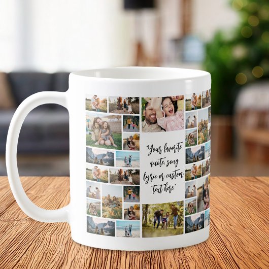 Personalisiertes 34-Foto Collage individuelles Ang Kaffeetasse