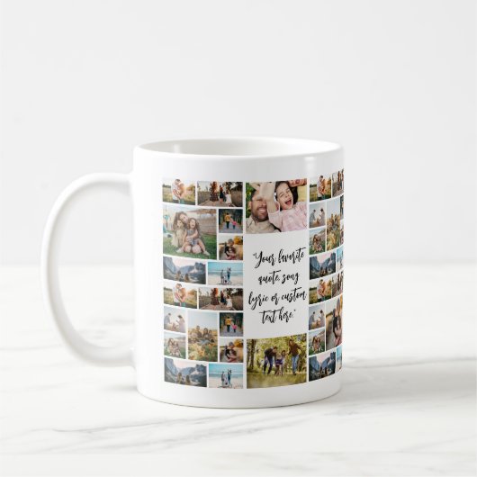 Personalisiertes 34-Foto Collage individuelles Ang Kaffeetasse (Links)