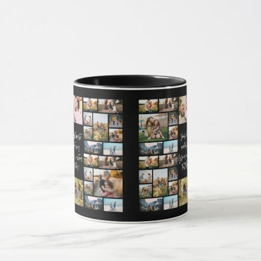 Personalisiertes 34-Foto Collage individuelles Ang Tasse (Zentrum)