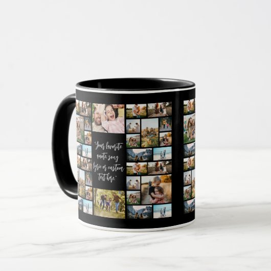 Personalisiertes 34-Foto Collage individuelles Ang Tasse (Vorderseite Links)