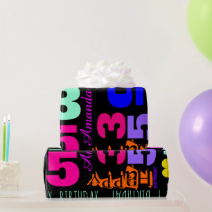 Personalisiertes 35. Geburtstag POP Wrapping Paper Geschenkpapier