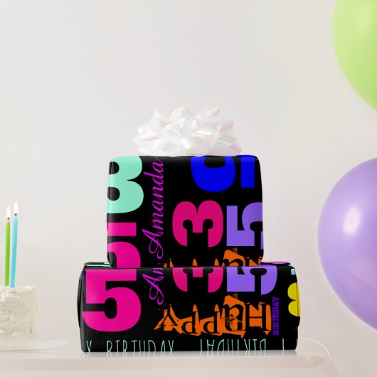 Personalisiertes 35. Geburtstag POP Wrapping Paper Geschenkpapier (Partygeschenke)