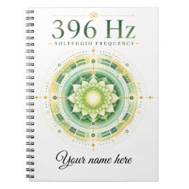 Personalisiertes 396 Hz Solfeggio-Frequenz-Notizbu Notizblock