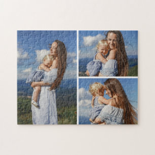 Personalisiertes 3-Foto-Collage-Puzzle Puzzle