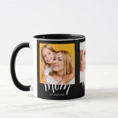 Personalisiertes 3-Foto-Mutter-Kinder-Datum-Etabli Tasse (Links)