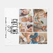 Personalisiertes 3-Foto-Oma-Geschenk Fleecedecke (Vorderseite (Horizontal))
