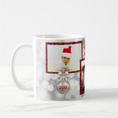 Personalisiertes 3 FOTO Weihnachtsrotes Kaffeetasse (Links)