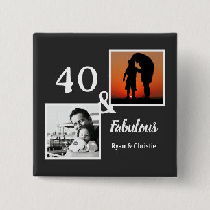 Personalisiertes 40 & fantastisches Männergeschenk Button