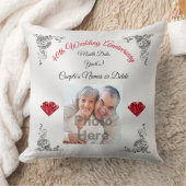 Personalisiertes 40. Hochzeits-Jahrestags-Geschenk Kissen (Decke)