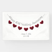 Personalisiertes 40-jähriges Ruby-Hochzeitsszenari Banner (Horizontal)
