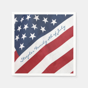 Personalisiertes 4. der amerikanische serviette
