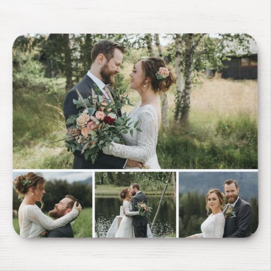 Personalisiertes 4-Foto-Collage-Mauspad Mousepad (Vorne)