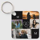Personalisiertes 4-Foto-Collage-Mutter-Monogramm Schlüsselanhänger (Vorderseite)