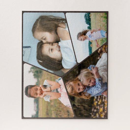 Personalisiertes 4-Foto Collage Puzzle | Benutzerd (Vertikal)