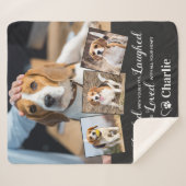 Personalisiertes 4-Foto-Gedenkgedicht Sherpadecke (Vorderseite (Horizontal))