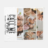 Personalisiertes 4-Foto-Mimi-Geschenk Fleecedecke (Vorderseite (Horizontal))