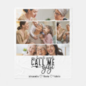 Personalisiertes 4-Foto-Oma-Geschenk Fleecedecke (Vorderseite)