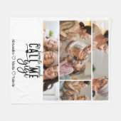 Personalisiertes 4-Foto-Oma-Geschenk Fleecedecke (Vorderseite (Horizontal))