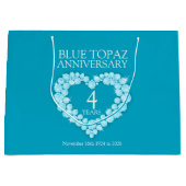 Personalisiertes 4-jähriges Foto Geschenksack Große Geschenktüte (Vorderseite)