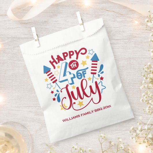 Personalisiertes 4. Juli BBQ Geschenktütchen (Ausgeschnitten)