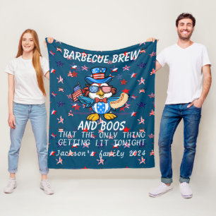 Personalisiertes 4. Juli lustiges Sprichwort Fleecedecke