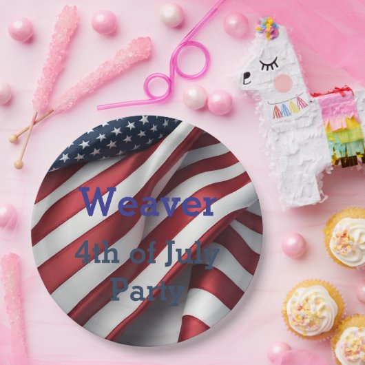 Personalisiertes 4. Juli Party Pappteller (Party)