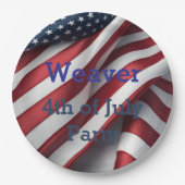 Personalisiertes 4. Juli Party Pappteller (Vorderseite)