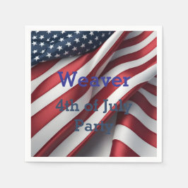 Personalisiertes 4. Juli Party Serviette