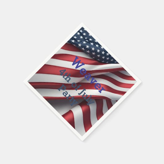 Personalisiertes 4. Juli Party Serviette (Ecke)