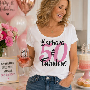 Personalisiertes 50 & Fantastisch Weißes Geburtsta Große Größe T-Shirt