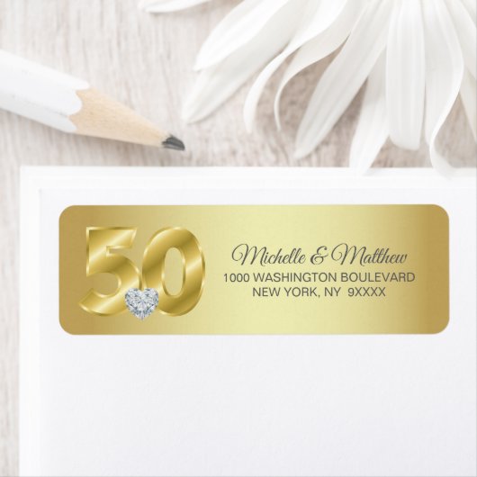 Personalisiertes 50. Geburtstag der Goldenen Hochz (Insitu)