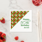 Personalisiertes 50. GEBURTSTAG Flag Paper zu Simb Serviette (Beispiel)