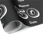 Personalisiertes 50. Geburtstag kundenspezifisches Geschenkpapier (Rolleneckpunkt)