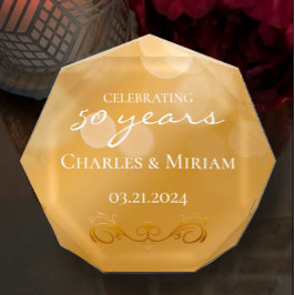 Personalisiertes 50. Goldenes Jubiläum Keepake-Ges Fotoblock