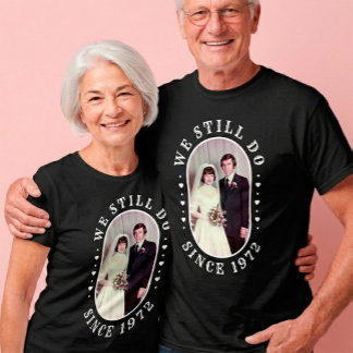 Personalisiertes 50. Hochzeitsjubiläumsfoto T-Shirt