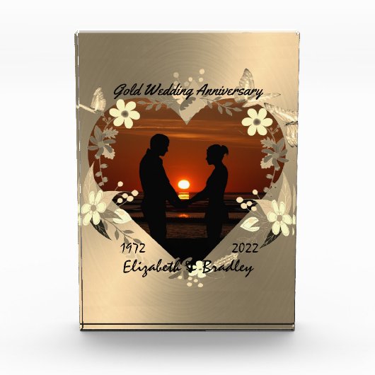 Personalisiertes 50-jähriges Foto-Geschenk Fotoblock (Vorderseite)