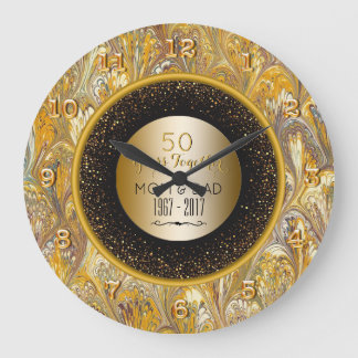 Personalisiertes 50-jähriges Hochzeitsszenario aus Große Wanduhr